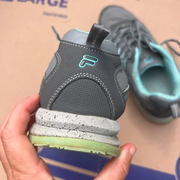Fila Evergrand Trail 21.5 Walking Shoes Womens size 11 Grey Teal - Picture 5 of 10